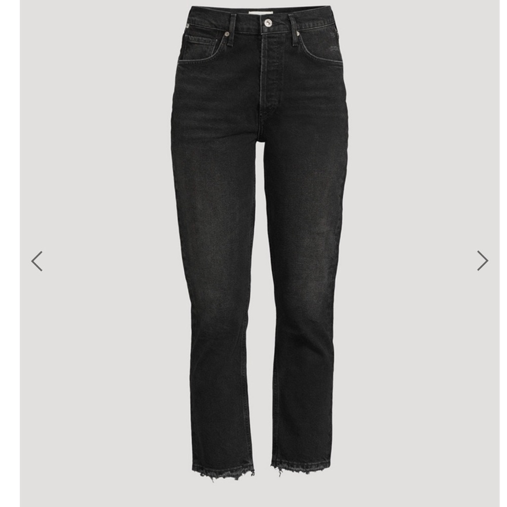 Citizens of Humanity Jolene High-Rise Slim Straight Jeans – Black – Size 27 🖤